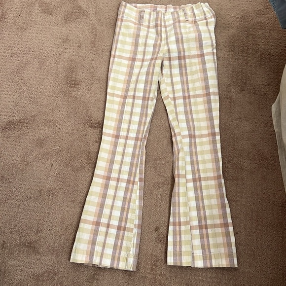 Free People plaid flared pants Size 8 - Picture 5 of 9